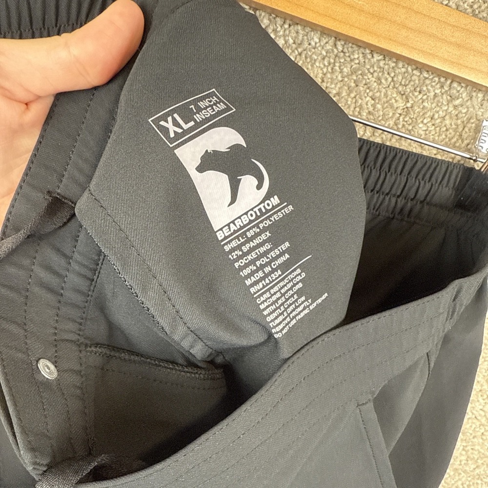 Bearbottom Black Athletic Performance 7" Shorts M… - image 6